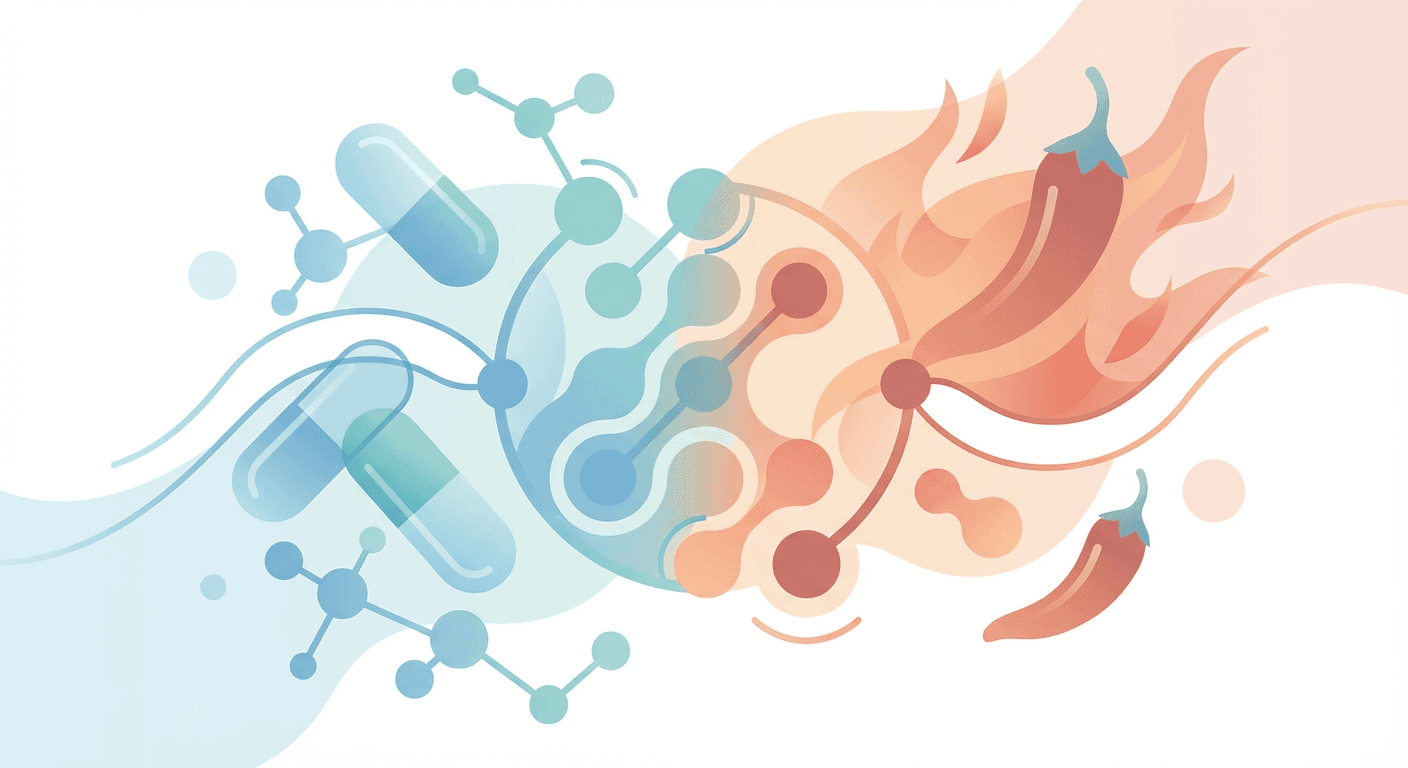 Medical illustration for Based on PubMed | Is it safe to eat spicy food while taking azithromycin, or could it irritate the stomach or reduce the antibiotic's effectiveness? - Persly Health Information