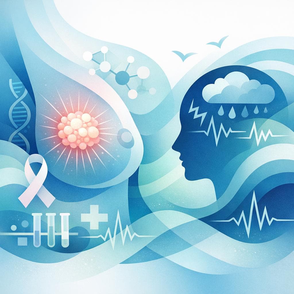 Medical illustration for 乳腺癌常见焦虑吗?成因与管理全解析 - Persly Health Information