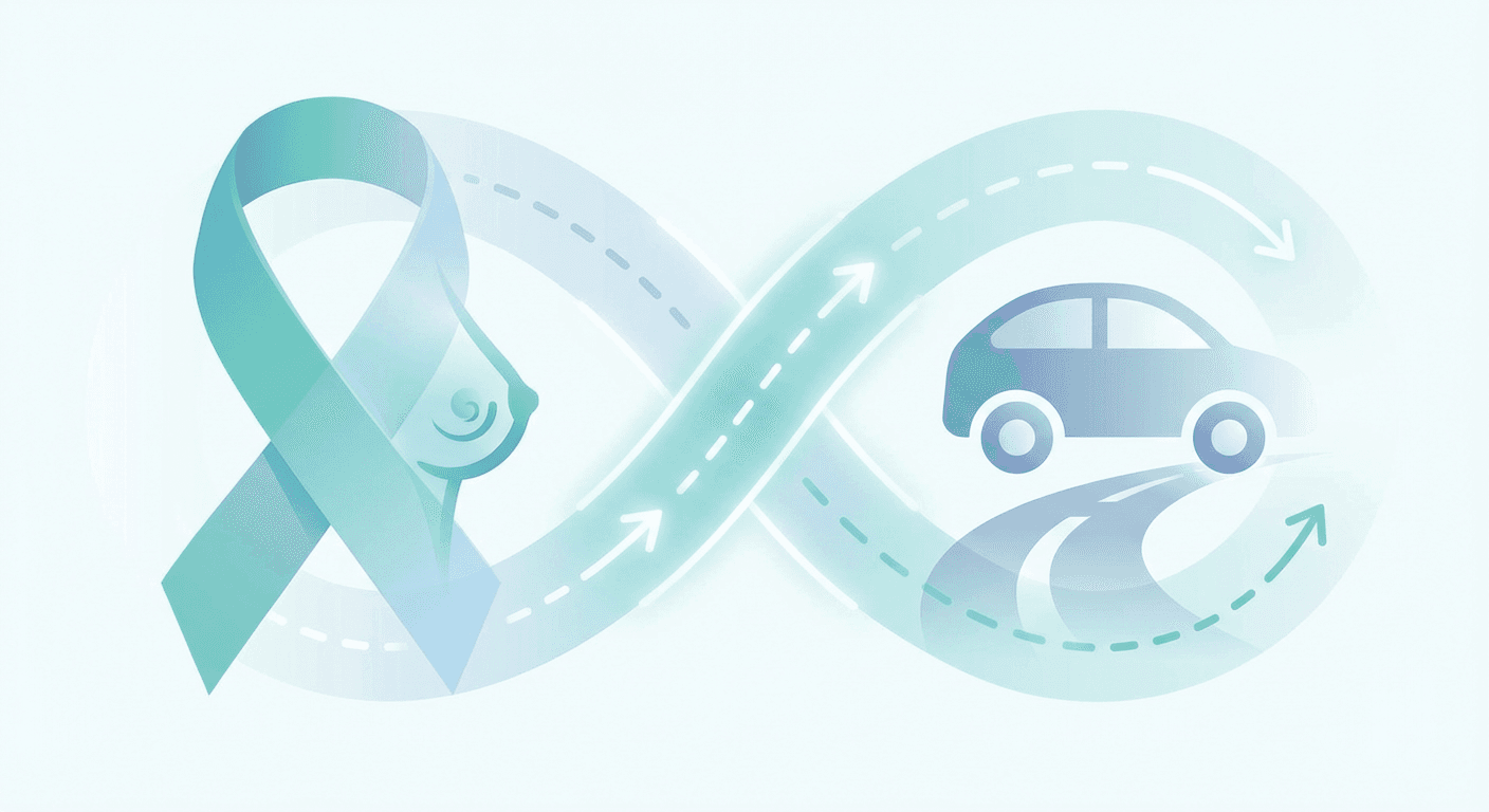 Medical illustration for 乳腺癌患者能否安全驾驶?关键注意事项解析 - Persly Health Information