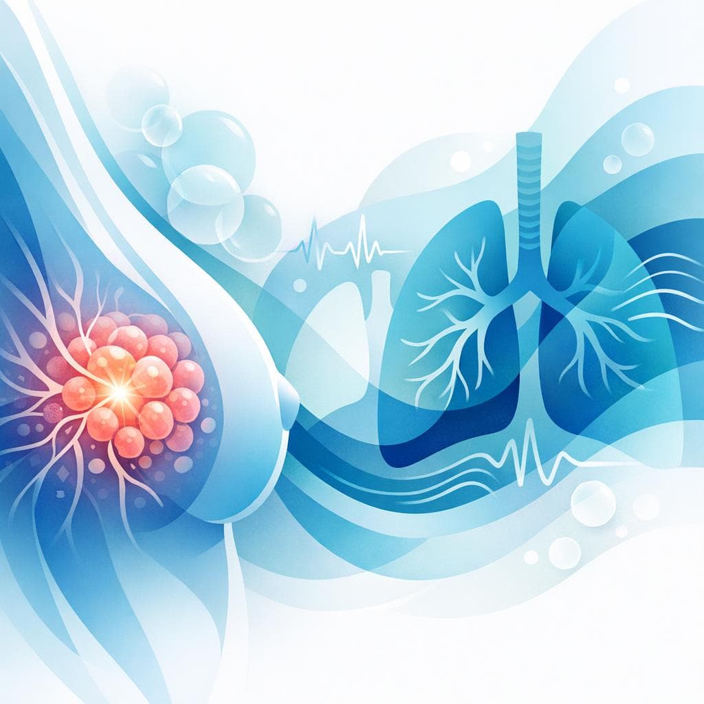 Medical illustration for Shortness of breath in breast cancer: causes and care - Persly Health Information