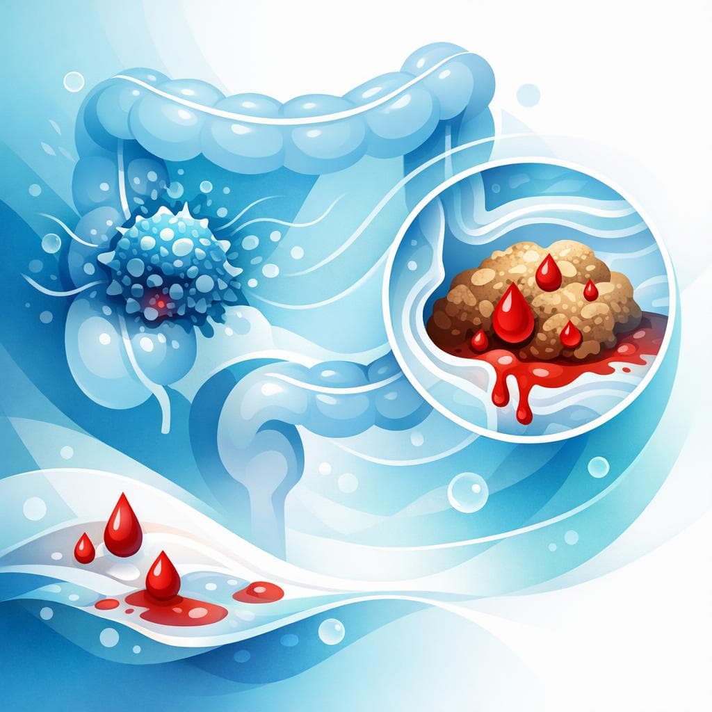 Medical illustration for Blood in Stool and Cancer: Causes, Risks, and Care - Persly Health Information
