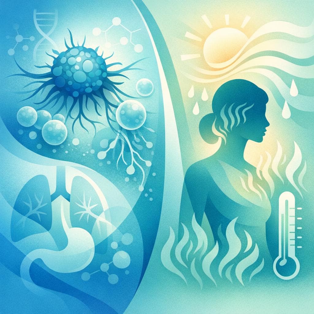 Medical illustration for がんでホットフラッシュは起こる?原因と対処法 - Persly Health Information