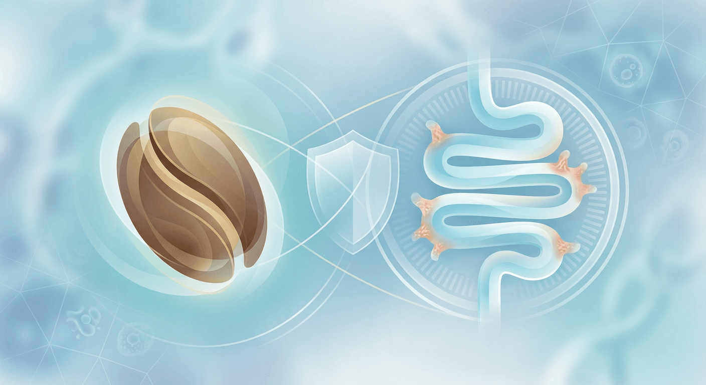 Medical illustration for 미국 NIH 자료 기반 | 셀리악병 환자가 일반 커피를 마셔도 안전하다는 말이 사실인가요? - Persly Health Information