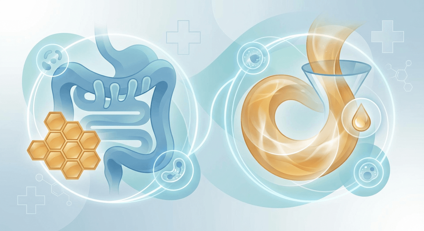 Medical illustration for PubMedの資料に基づく | はちみつはセリアック病の症状を改善するというのは本当ですか? - Persly Health Information