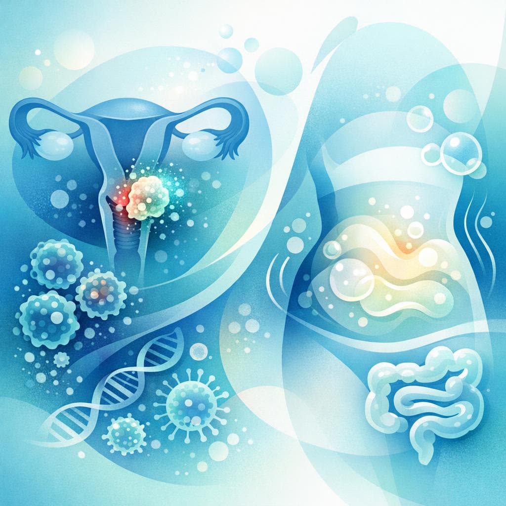 Medical illustration for ¿La distensión abdominal es síntoma de cáncer cervical? - Persly Health Information