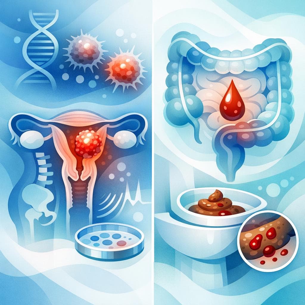 Medical illustration for Is blood in stool linked to cervical cancer? - Persly Health Information