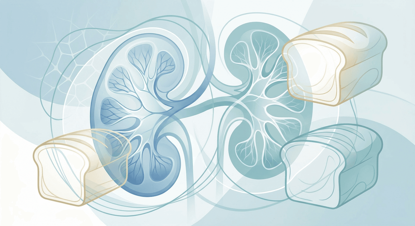 Medical illustration for 基于美国CDC资料 | 网传慢性肾病患者应该完全避免吃面包,这是真的吗? - Persly Health Information