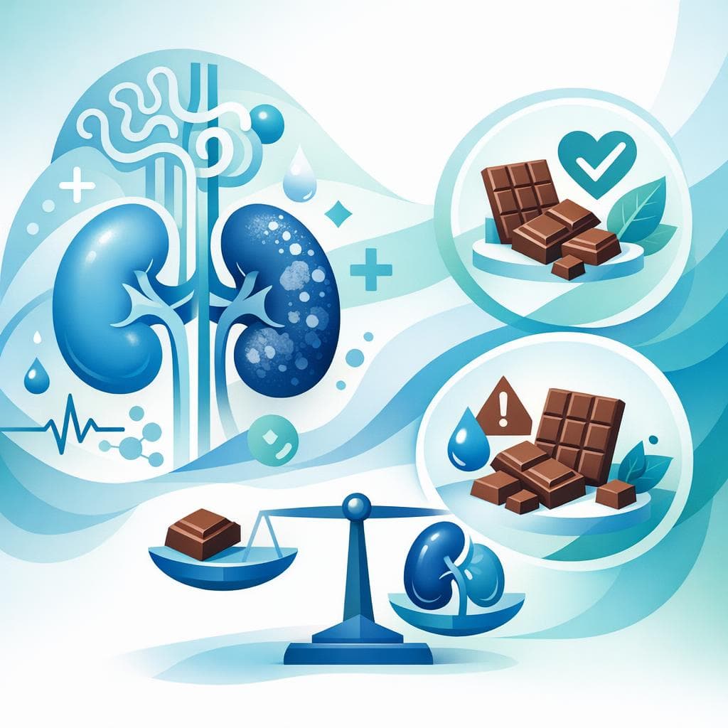 Medical illustration for PubMedの資料に基づく | 慢性腎臓病の患者はチョコレートを食べても安全ですか? - Persly Health Information