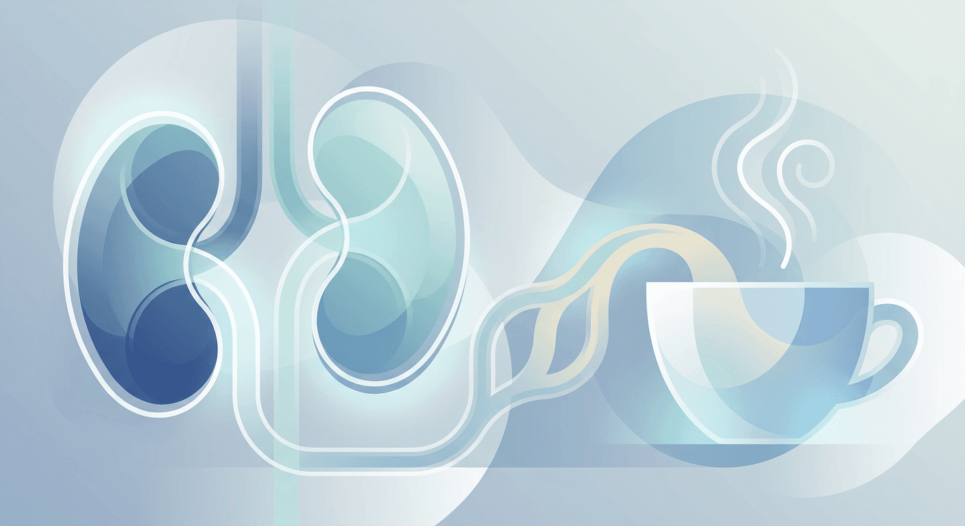 Medical illustration for Basado en NIH de EE.UU. | ¿El consumo habitual de café aumenta el riesgo de desarrollar enfermedad renal crónica? - Persly Health Information