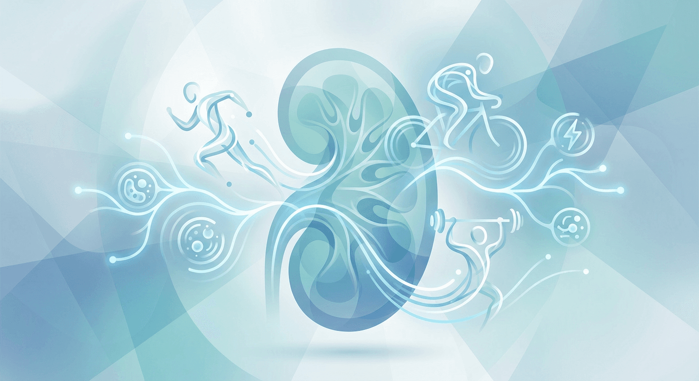 Medical illustration for Basado en NIH de EE.UU. | ¿El ejercicio de intensidad moderada es seguro y beneficioso para personas con enfermedad renal crónica, y qué tipo de entrenamiento se recomienda? - Persly Health Information