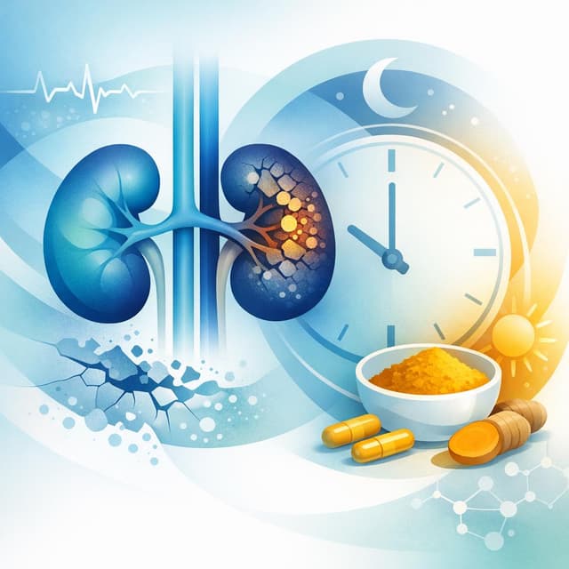 Based on PubMed | Is it true that taking turmeric in the morning instead of at night helps protect kidney function in chronic kidney disease?