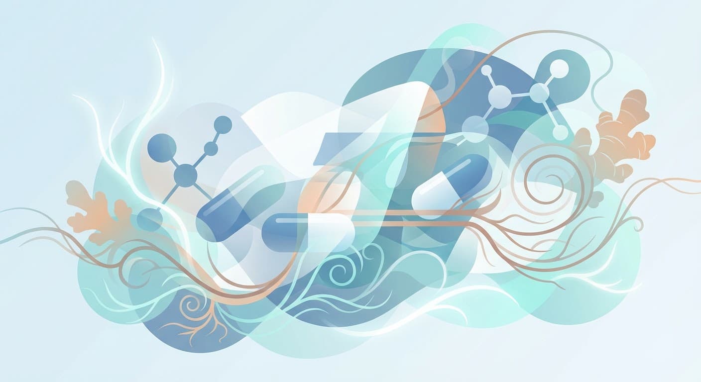 Medical illustration for Based on FDA | Is it safe to take ciprofloxacin with ginger supplements or ginger tea, and are there any known interactions? - Persly Health Information