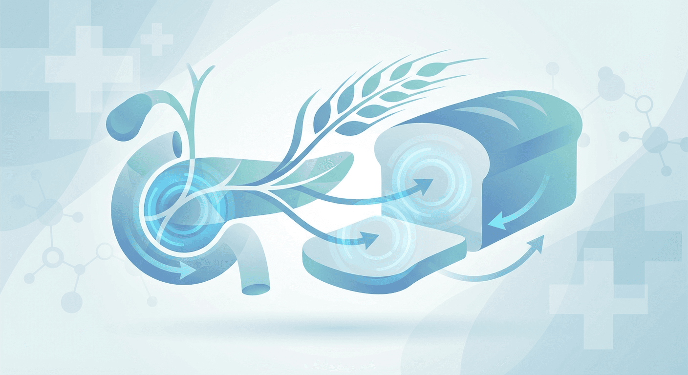 Medical illustration for PubMed 자료 기반 | 당뇨병 환자가 흰빵보다 통밀빵을 먹으면 혈당이 덜 오른다는 주장, 사실인가요? - Persly Health Information