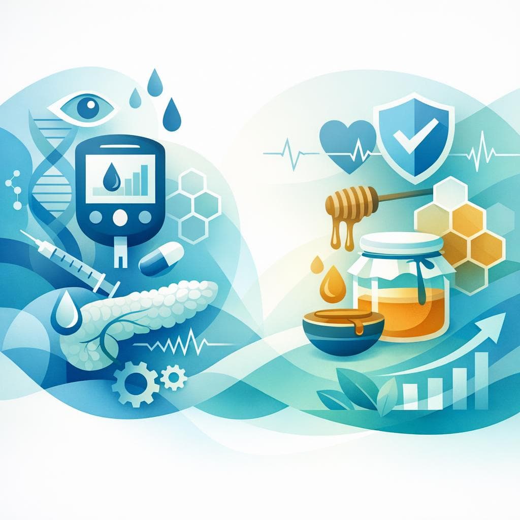 Medical illustration for Based on PubMed | Is it safe for people with diabetes to consume honey over the long term? - Persly Health Information