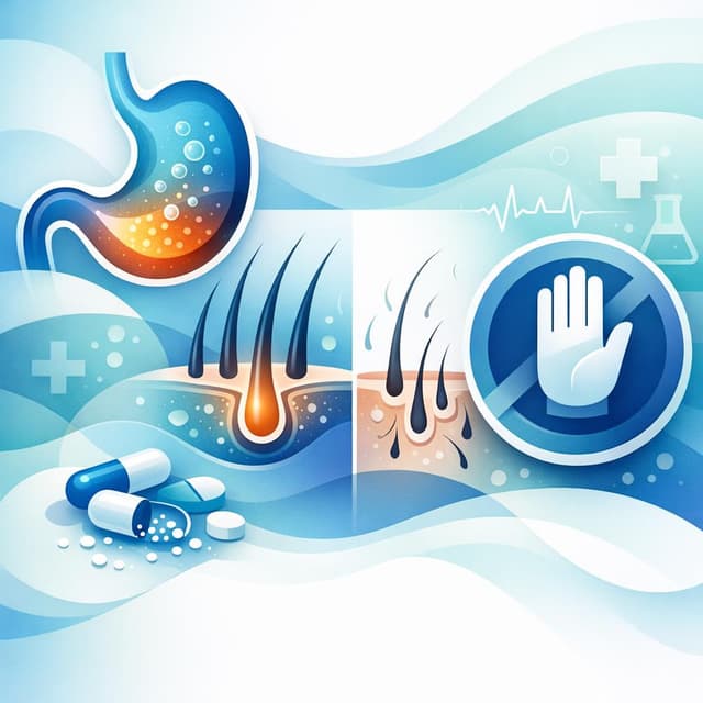 Based on NIH | Can omeprazole cause hair loss, and if I notice significant shedding, when should I stop taking it and consult a doctor?