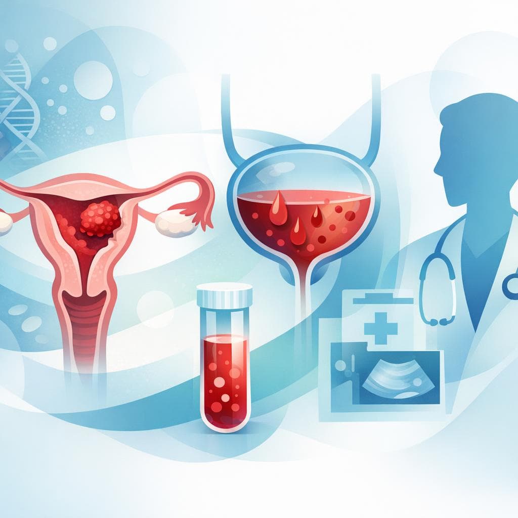 Medical illustration for 米国NIHの資料に基づく | 子宮体がんで血尿が出ることはありますか?尿に血が混じったらいつ受診すべきでしょうか? - Persly Health Information