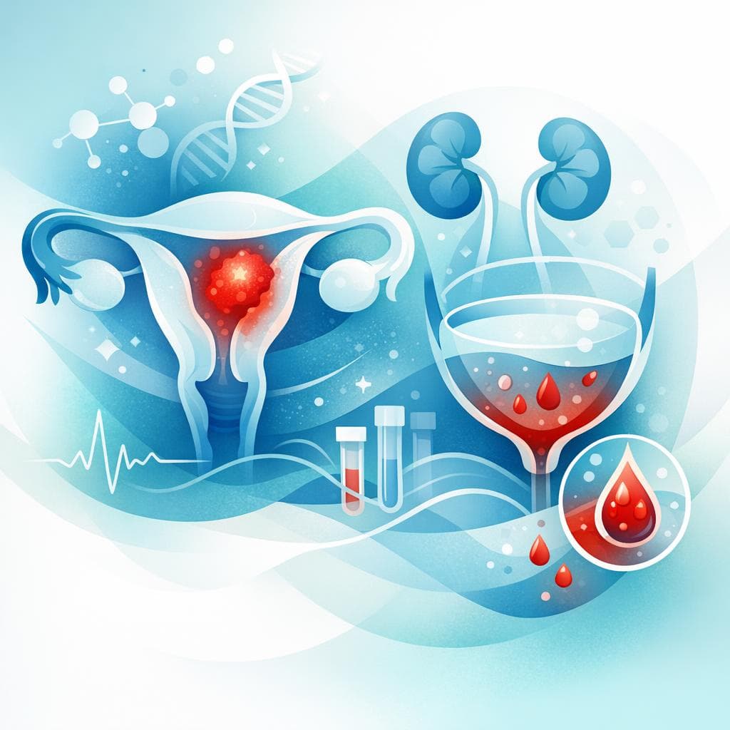 Medical illustration for PubMedの資料に基づく | 子宮内膜がんの初期症状として血尿が見られることはありますか? - Persly Health Information