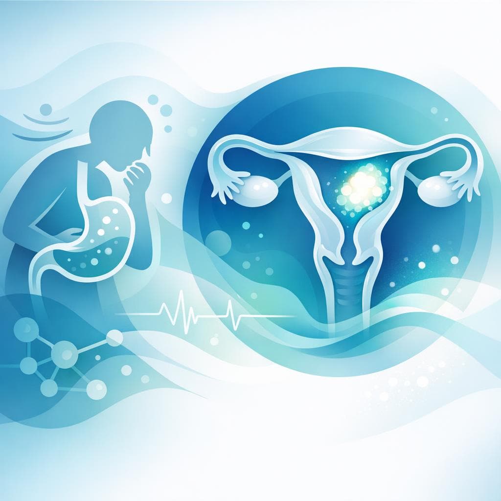 Medical illustration for Based on PubMed | Is nausea an early sign of endometrial cancer, and how often does it occur compared to more typical early symptoms? - Persly Health Information