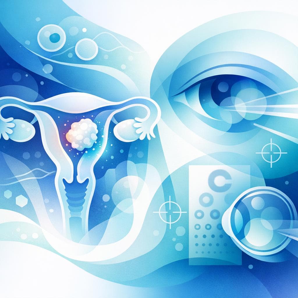 Medical illustration for Based on PubMed | Are vision problems an early symptom of endometrial cancer? - Persly Health Information
