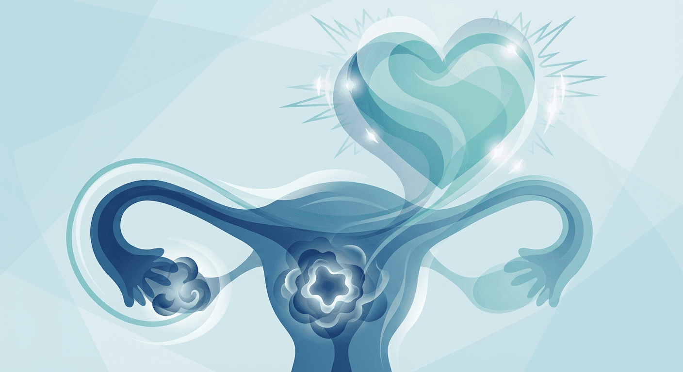 Medical illustration for Basado en OMS | ¿Las palpitaciones cardíacas pueden estar asociadas al cáncer de endometrio y cuándo debería preocuparme si ocurren junto con sangrado uterino anormal? - Persly Health Information