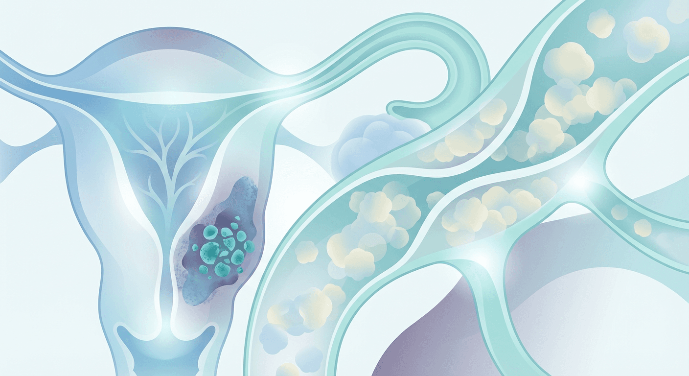 Medical illustration for Based on PubMed | In someone with endometrial cancer, what does a high cholesterol test result indicate, and does it influence risk, prognosis, or treatment choices? - Persly Health Information