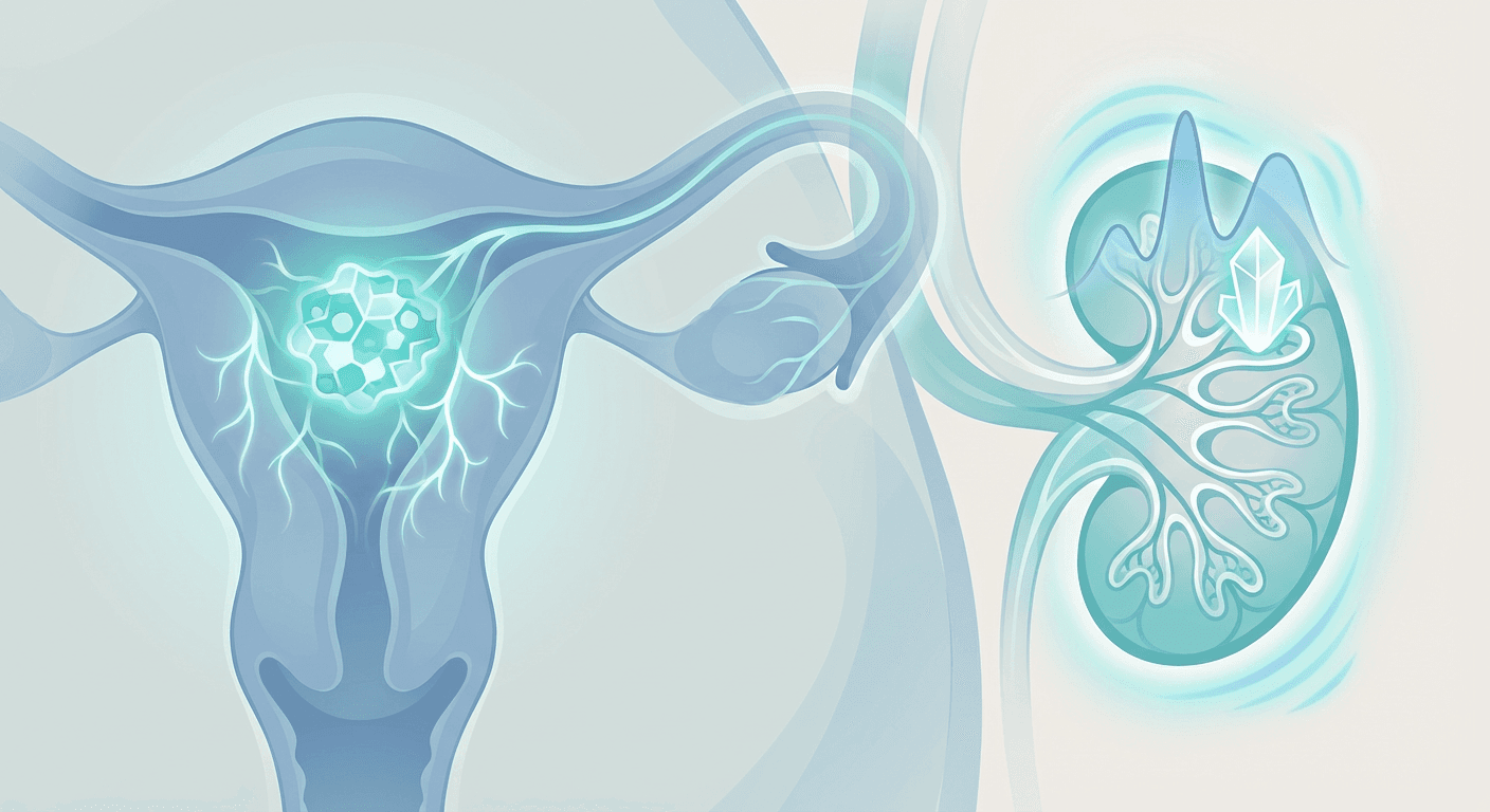 Medical illustration for Based on PubMed | What does a high creatinine level indicate in a patient with endometrial cancer, and how should it alter staging imaging and chemotherapy dosing decisions? - Persly Health Information