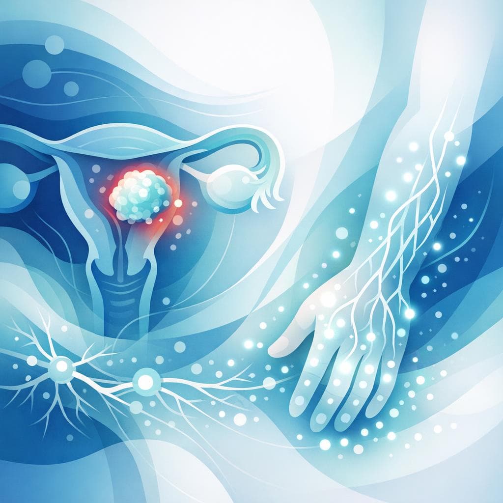Medical illustration for Based on PubMed | Is numbness a symptom in advanced-stage endometrial cancer, and what does it usually indicate? - Persly Health Information