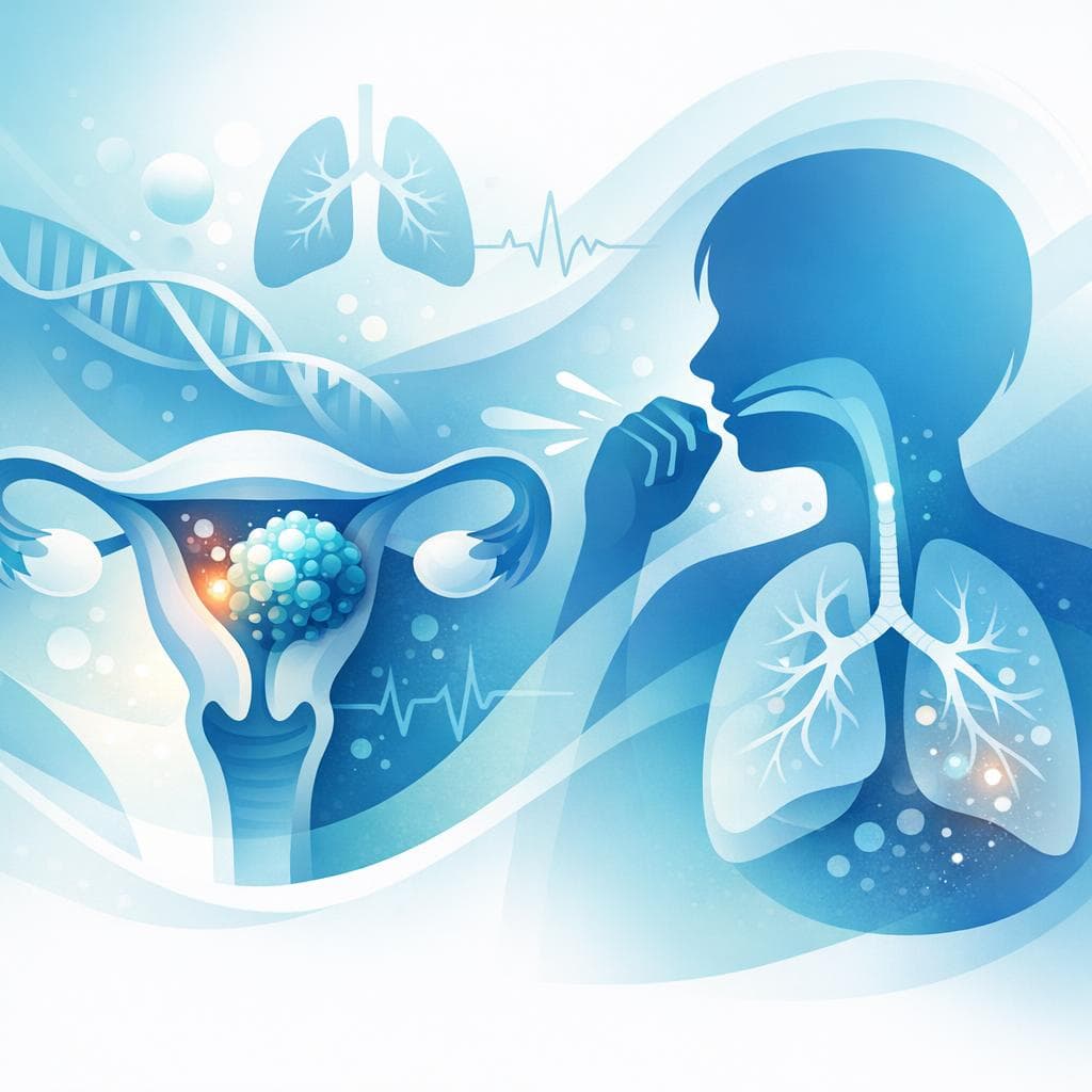 Medical illustration for Based on PubMed | Is a persistent cough a symptom of endometrial cancer, and what other signs would indicate possible spread to the lungs? - Persly Health Information