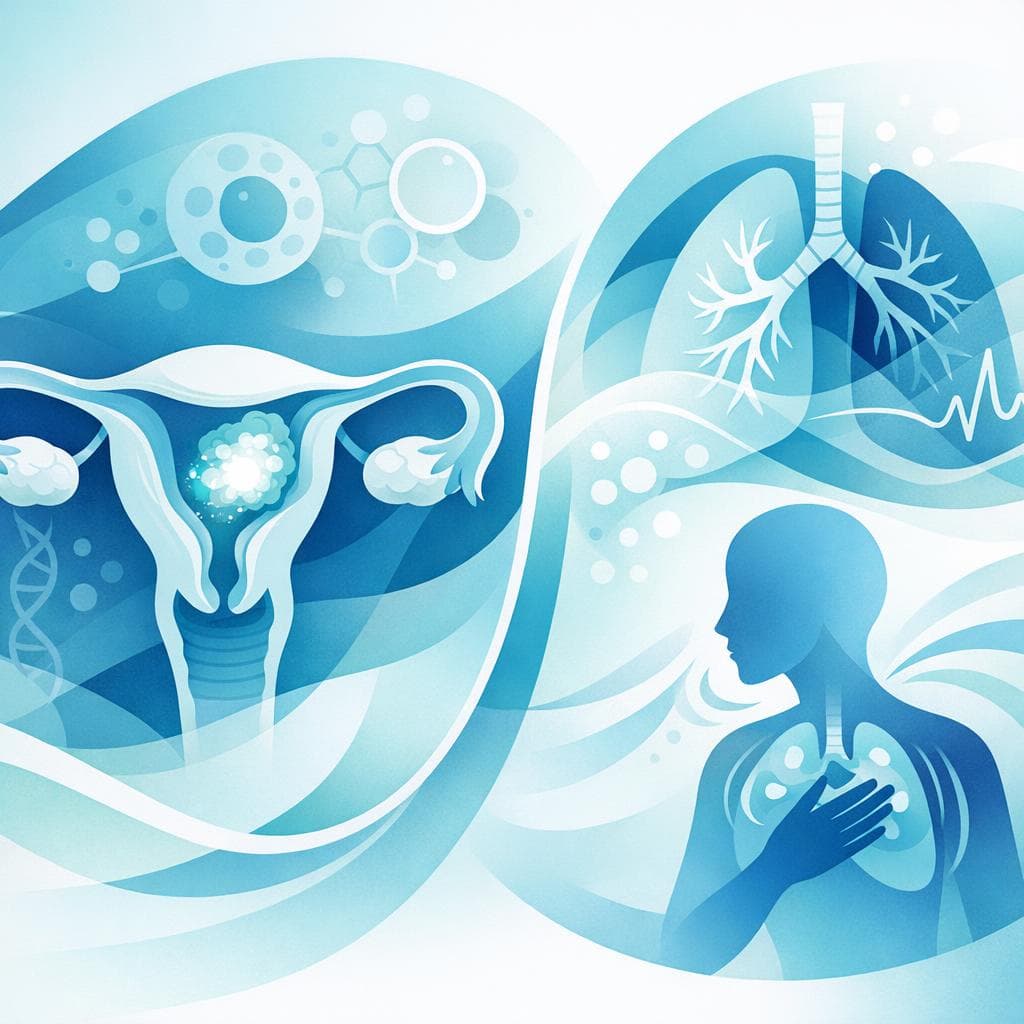 Medical illustration for PubMed 자료 기반 | 자궁내막암 초기 단계에서 호흡곤란(숨가쁨)이 나타나는 경우가 있나요? - Persly Health Information