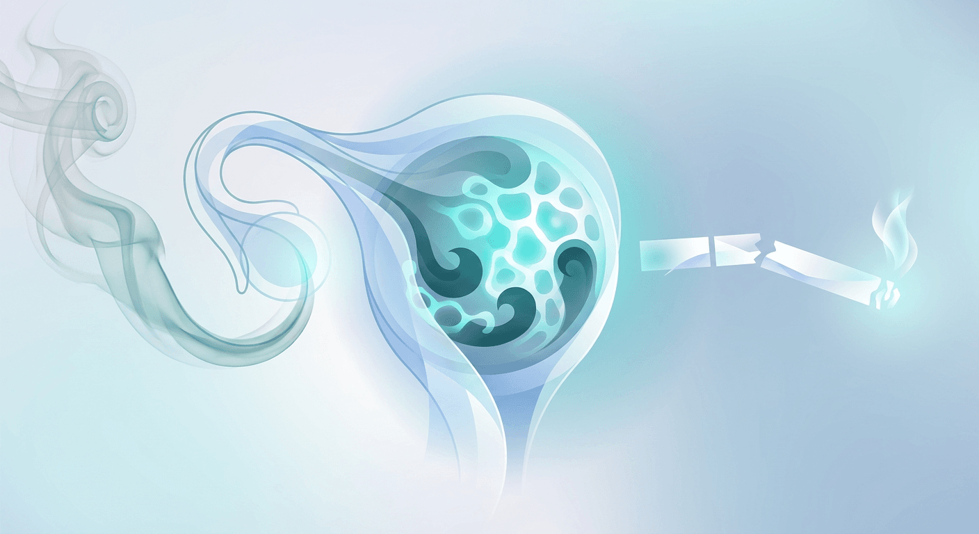 Medical illustration for Basado en CDC de EE.UU. | ¿El tabaquismo aumenta el riesgo de cáncer de endometrio? - Persly Health Information