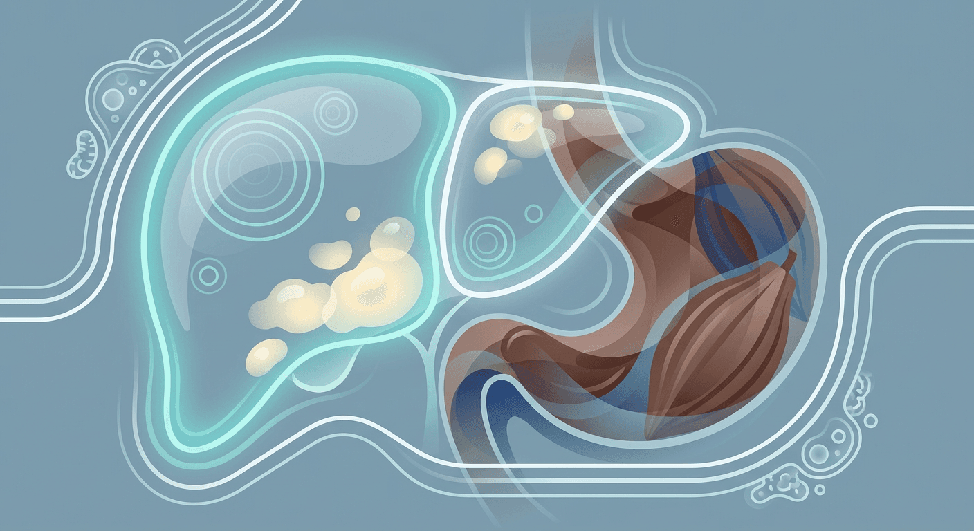 Medical illustration for Basado en PubMed | ¿Es cierto que el chocolate negro ayuda a mejorar el hígado graso no alcohólico, o no hay evidencia que lo respalde? - Persly Health Information