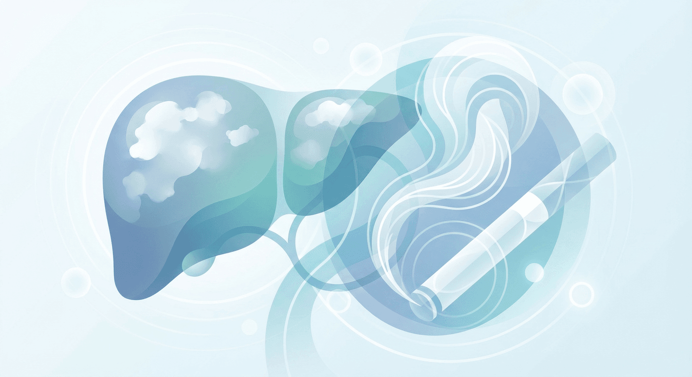 Medical illustration for Based on NIH | Does smoking increase the risk of developing fatty liver disease? - Persly Health Information