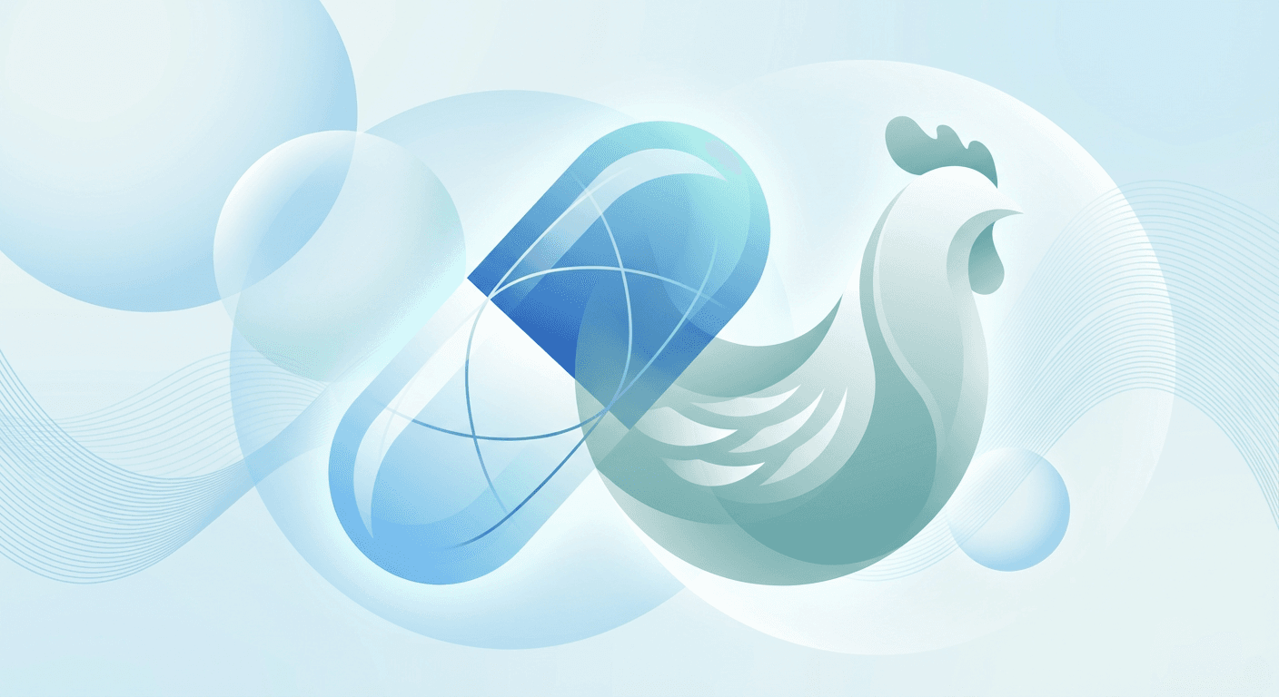 Medical illustration for Based on PubMed | Is it true that people taking fluoxetine should avoid eating chicken due to a potential interaction? - Persly Health Information