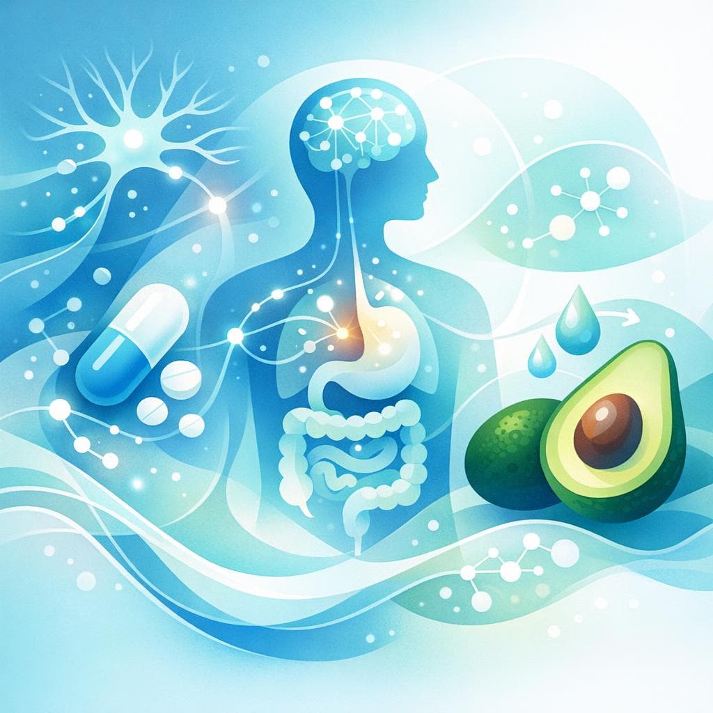 Medical illustration for Based on NIH | Is it okay to eat avocado right after taking gabapentin, or could it affect absorption or cause any interaction? - Persly Health Information