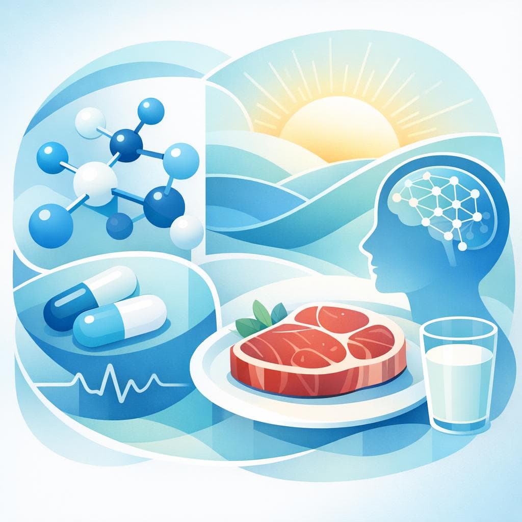 Medical illustration for Based on NIH | Does eating beef in the morning affect the absorption or effectiveness of gabapentin? - Persly Health Information