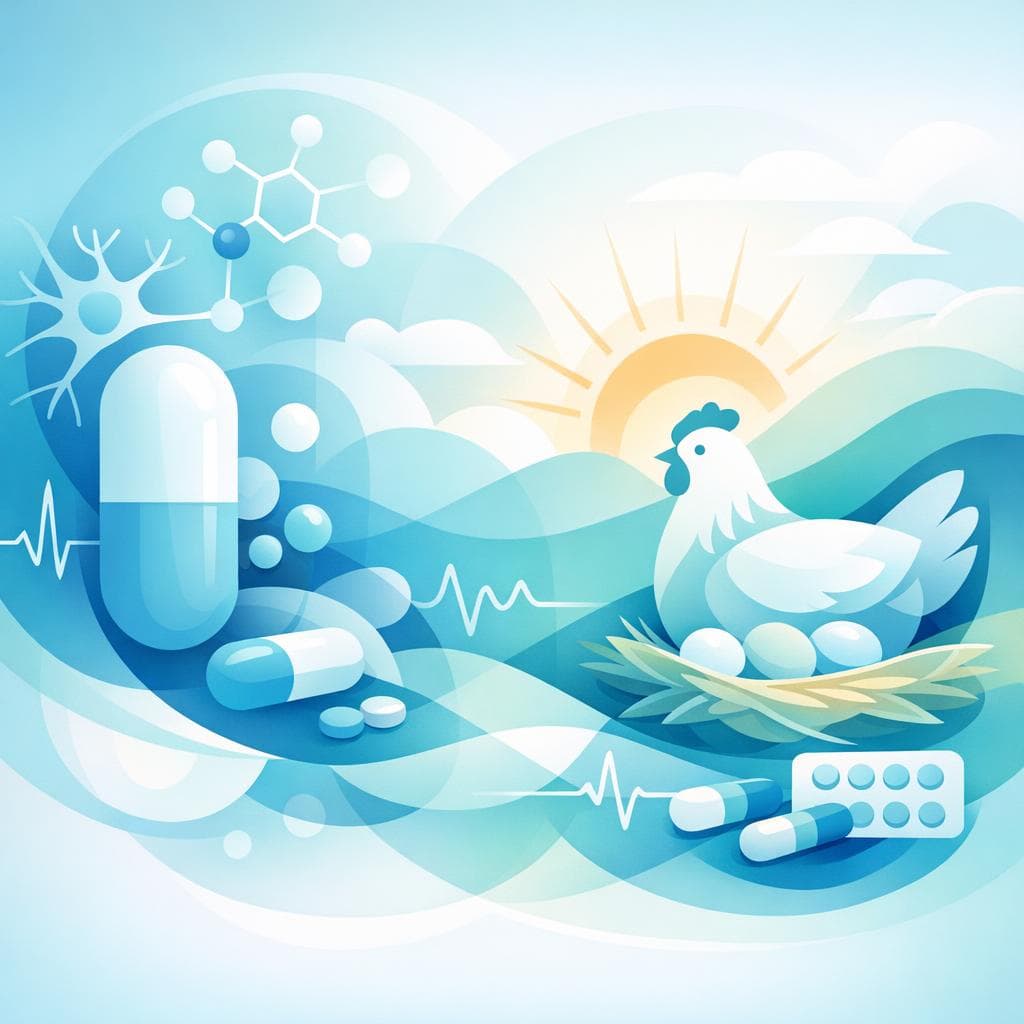Medical illustration for Based on NIH | Does eating chicken in the morning interfere with gabapentin absorption or effectiveness? - Persly Health Information