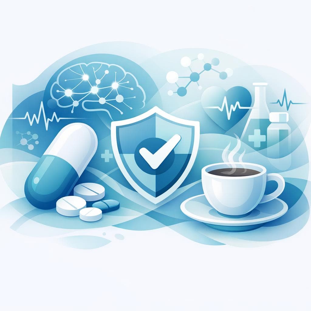 Medical illustration for Based on NIH | Is it safe to drink coffee daily while taking gabapentin? - Persly Health Information