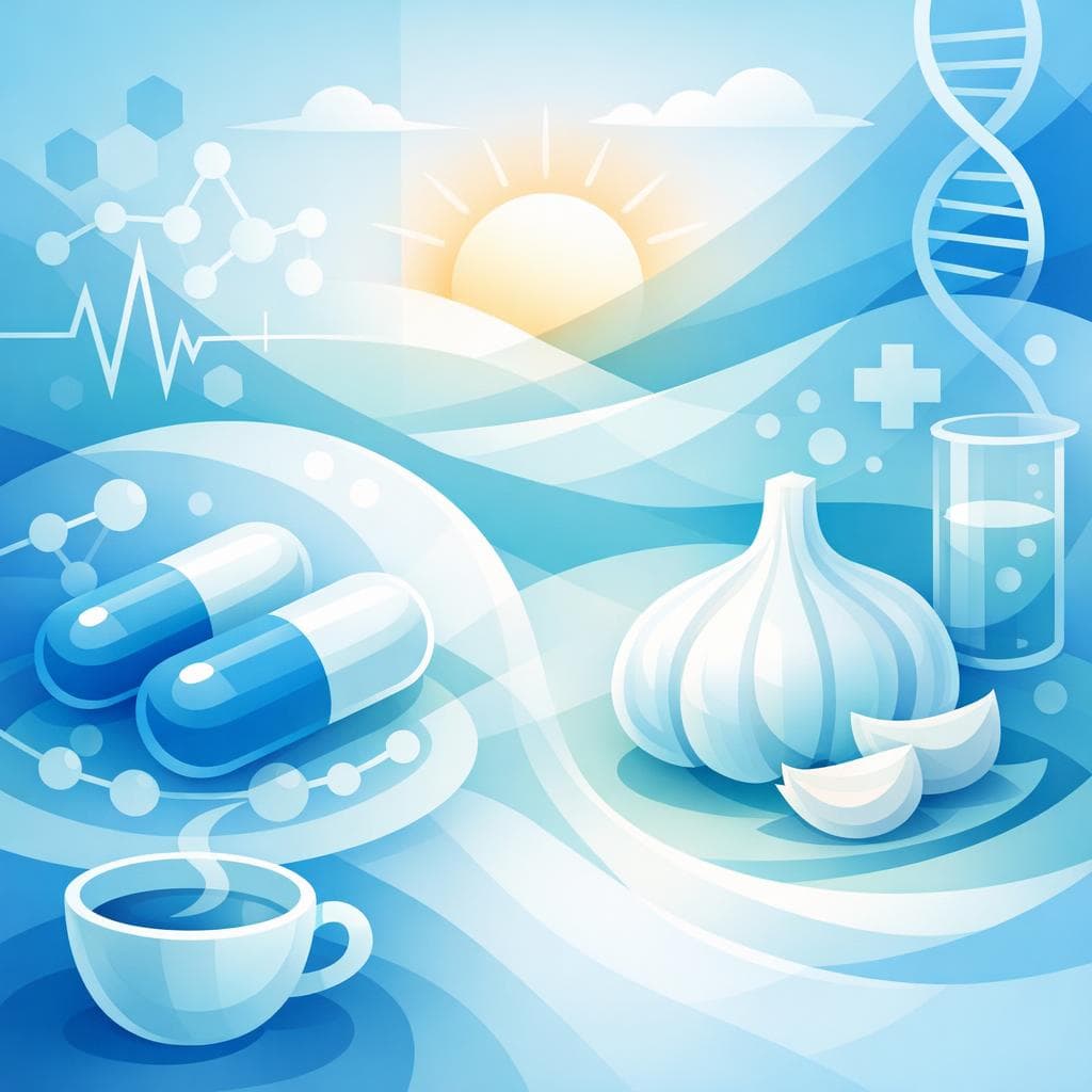 Medical illustration for Based on NIH | Does eating garlic in the morning interact with gabapentin or reduce its effectiveness? - Persly Health Information