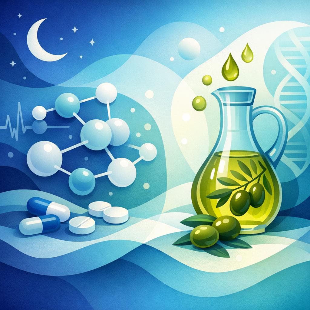 Medical illustration for Based on NIH | Is it true that taking gabapentin with a spoonful of olive oil at night improves its absorption or sleep benefits, and is this combination safe? - Persly Health Information