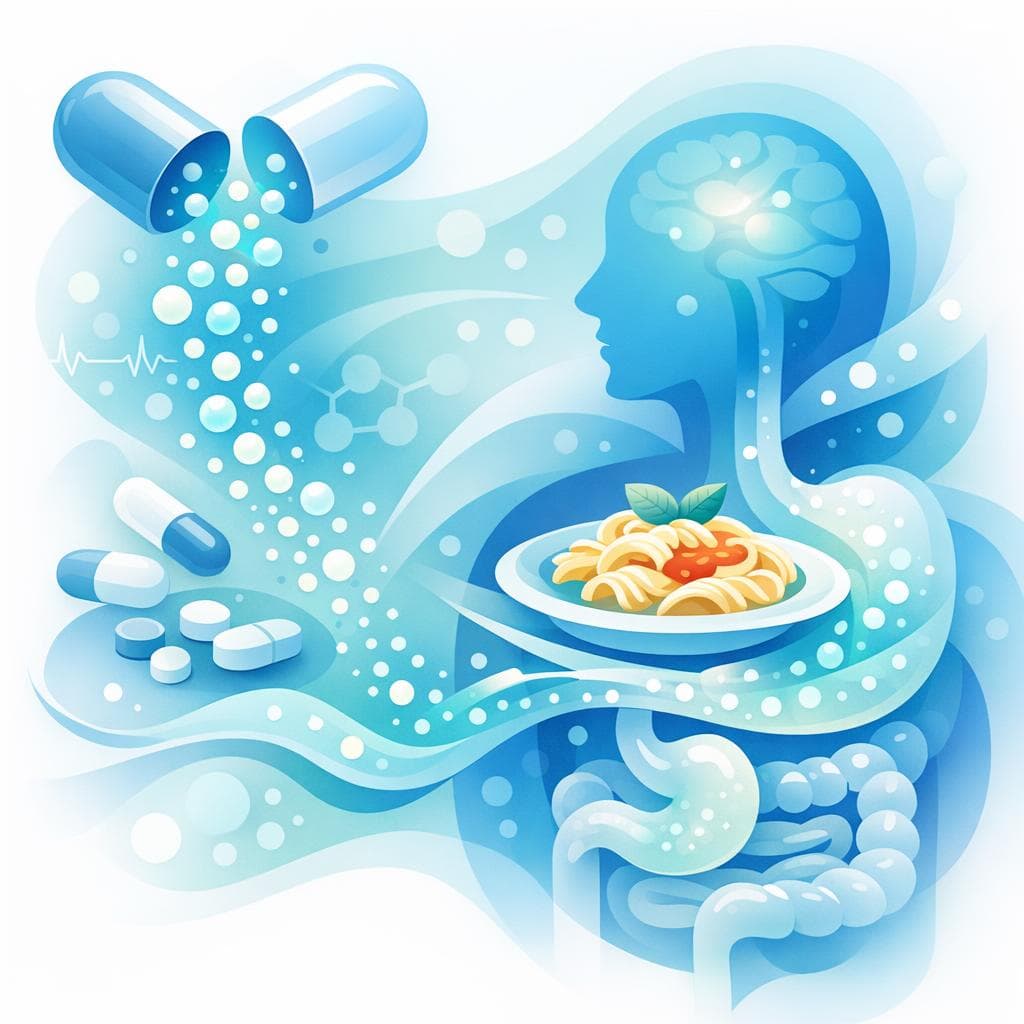Medical illustration for Based on NIH | Is it okay to eat pasta after taking gabapentin, or could it interfere with the medication’s absorption or effectiveness? - Persly Health Information