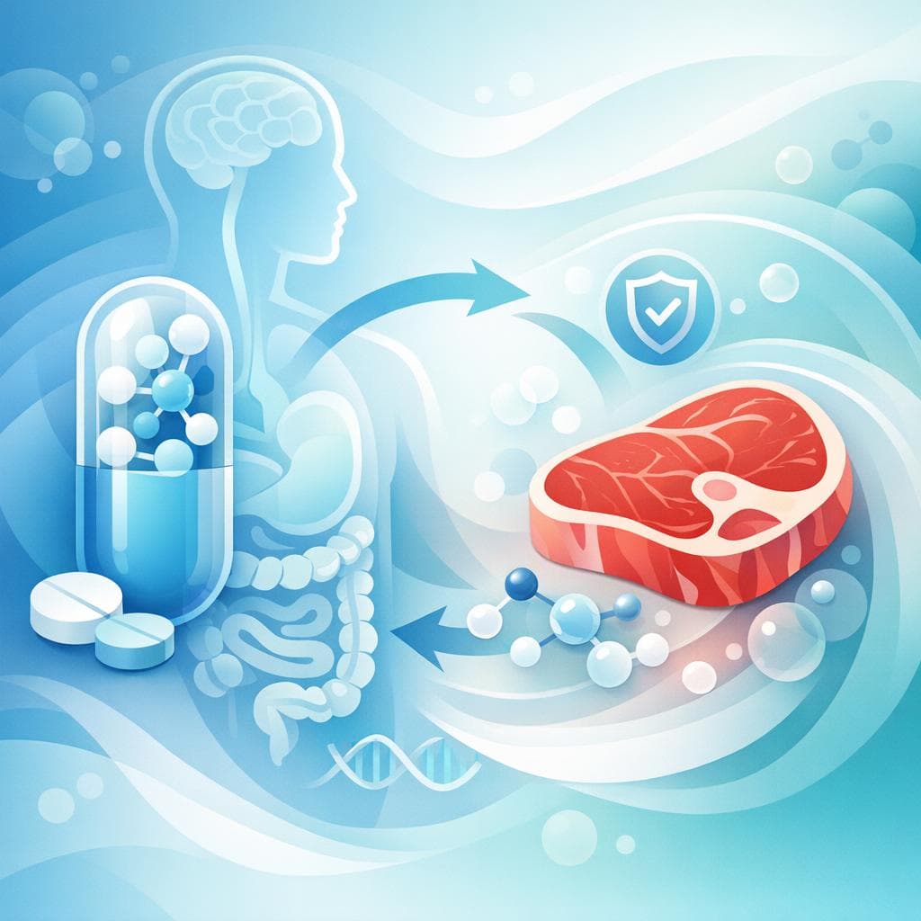 Medical illustration for Based on NIH | Is it safe to eat red meat while taking gabapentin, or are there any known interactions that could affect its effectiveness or side effects? - Persly Health Information