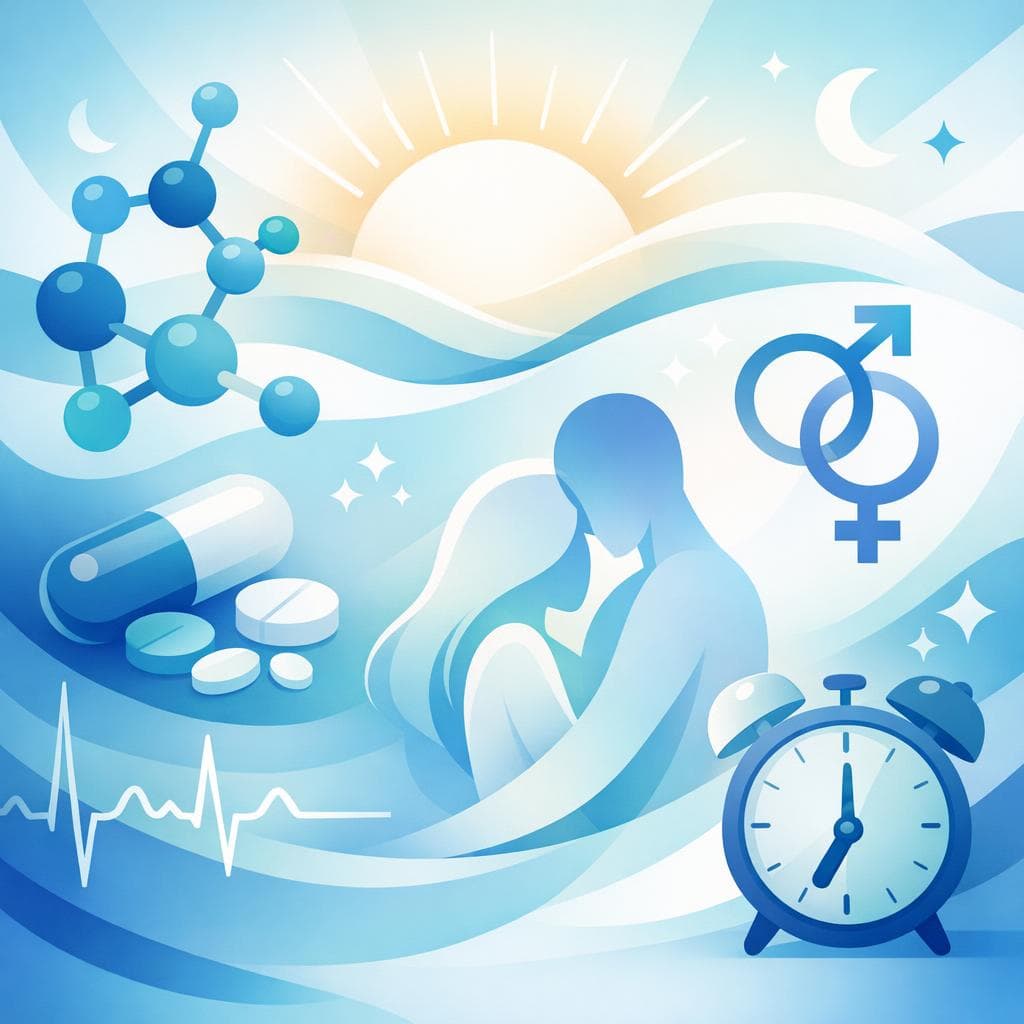 Medical illustration for 미국 NIH 자료 기반 | 가바펜틴을 복용 중인데 아침에 성관계를 해도 안전한가요, 이 약이 졸림·어지럼증이나 성기능(성욕, 발기, 사정)에 영향을 줄 수 있나요? - Persly Health Information