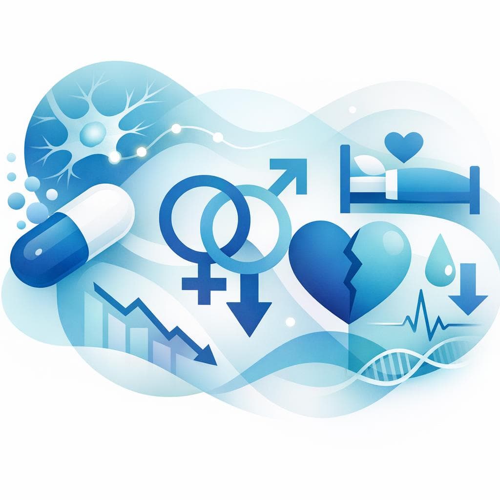 Medical illustration for Based on NIH | Does gabapentin cause sexual side effects such as decreased libido or erectile dysfunction, and how common are they? - Persly Health Information