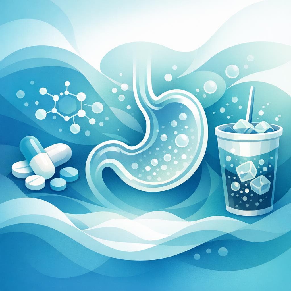 Medical illustration for Based on NIH | Is it safe to take gabapentin on an empty stomach with soda, and does soda affect its absorption or side effects? - Persly Health Information