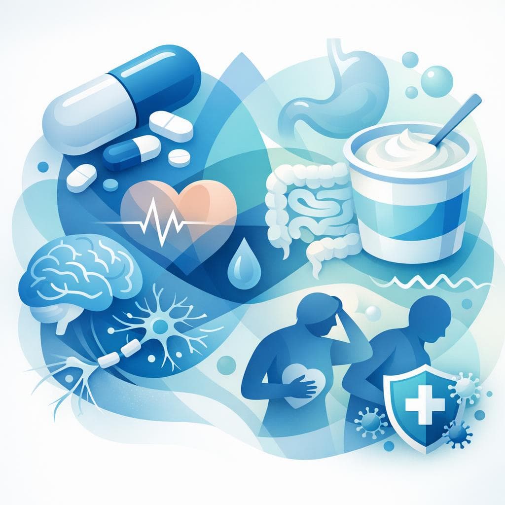 Medical illustration for Based on NIH | Does eating yogurt increase the risk of side effects when taking gabapentin? - Persly Health Information