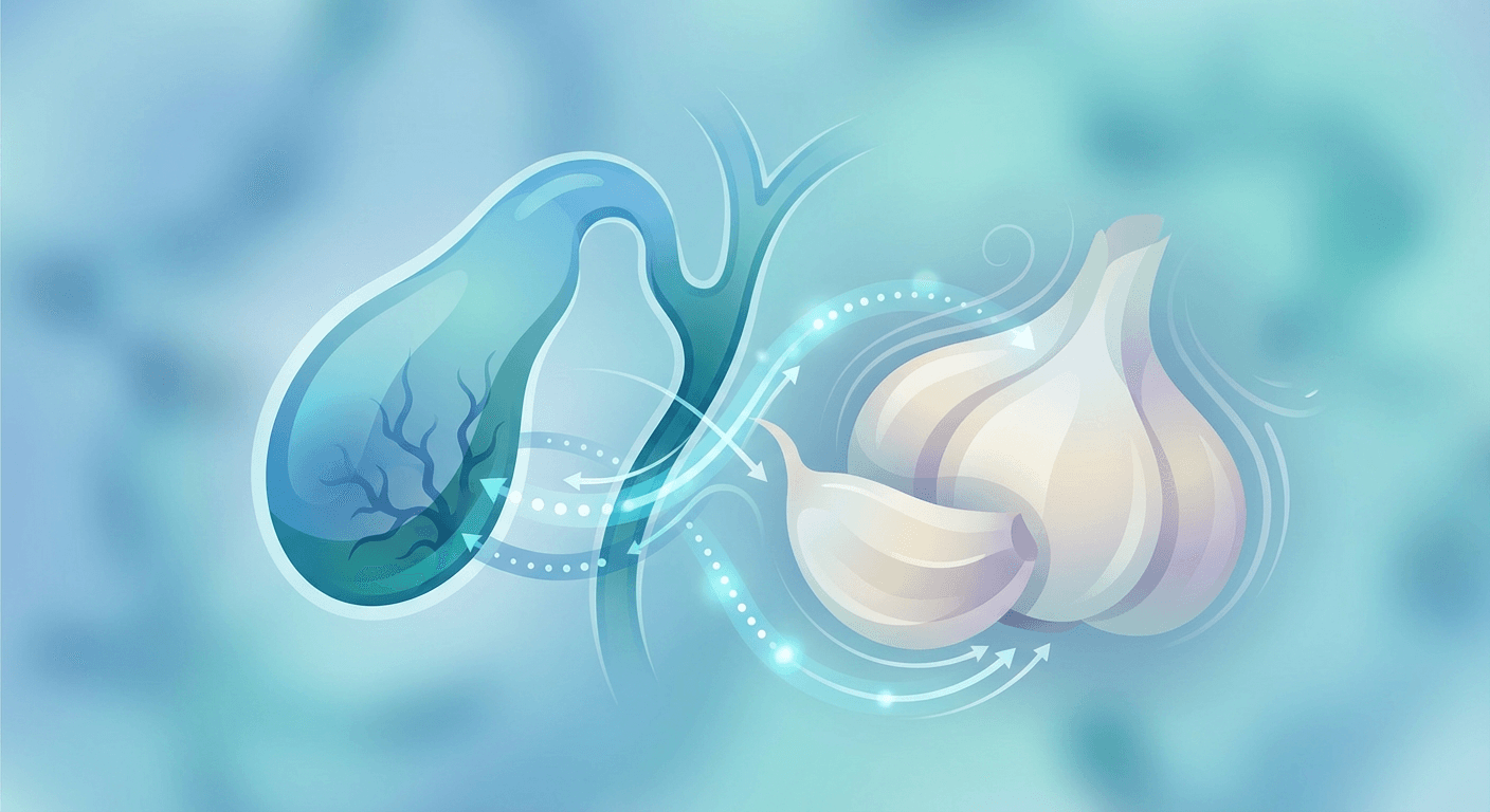 Medical illustration for 基于PubMed资料 | 经常食用大蒜能降低胆囊癌的发生风险吗? - Persly Health Information
