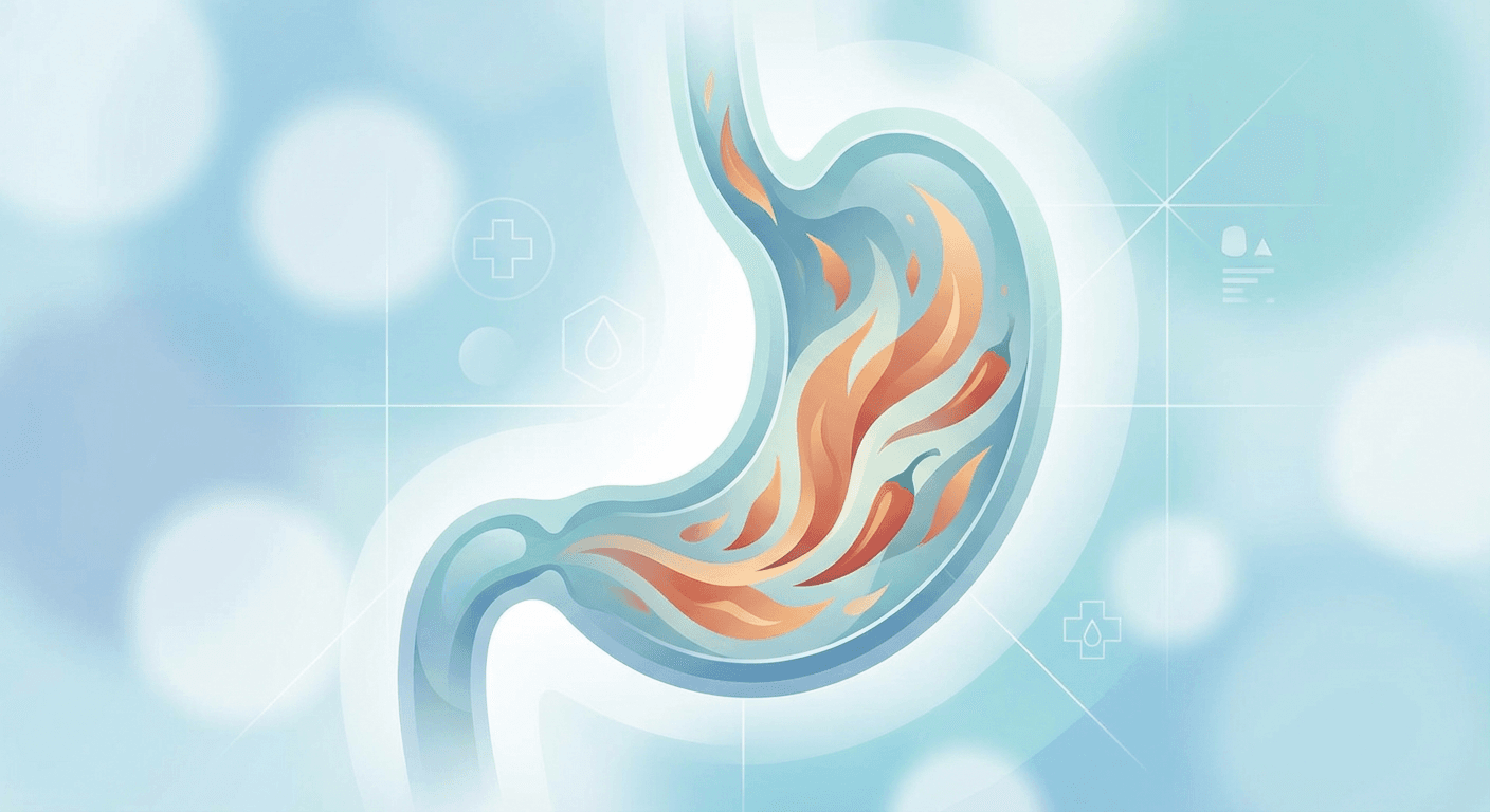 Medical illustration for Basado en PubMed | ¿Es verdad que comer alimentos picantes causa gastritis, o solo agrava los síntomas en quienes ya la padecen? - Persly Health Information