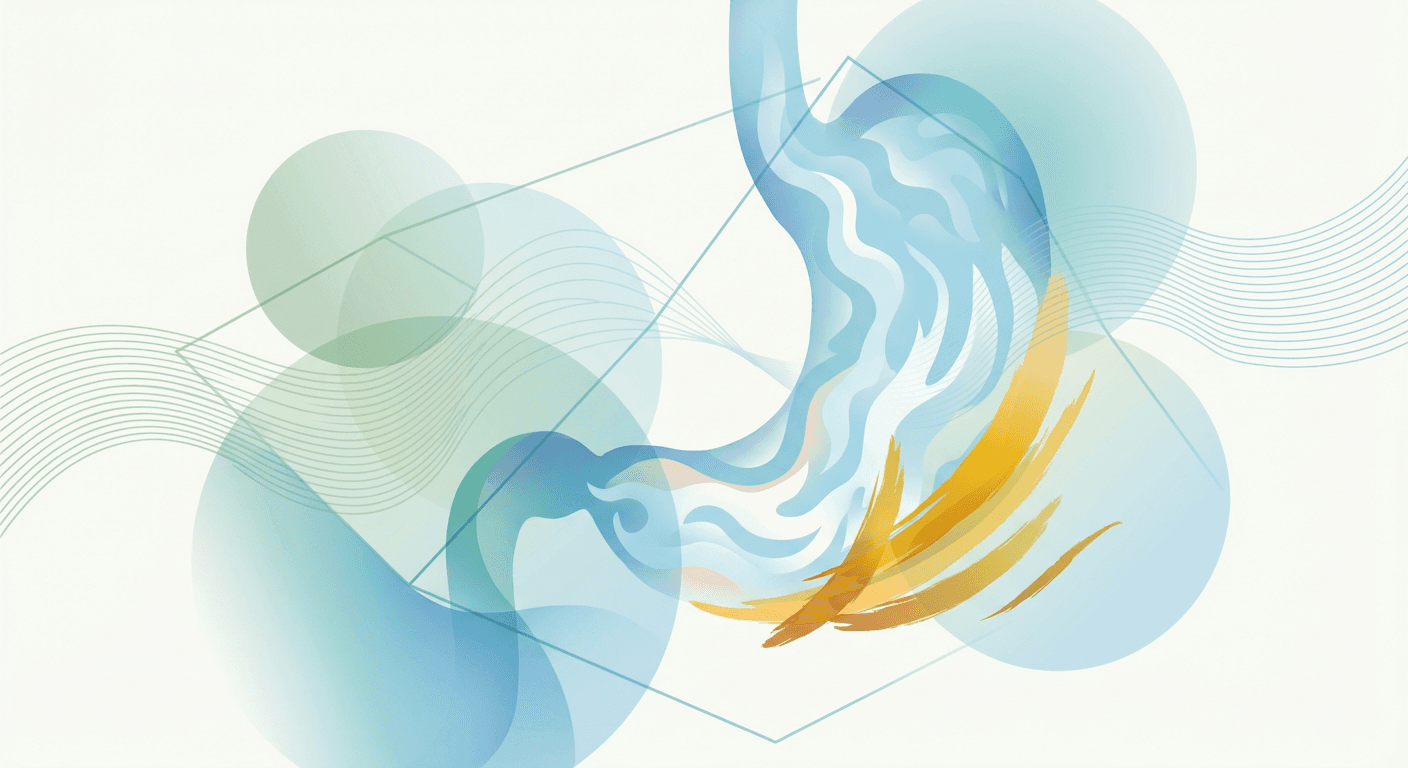 Medical illustration for PubMed 자료 기반 | 강황이 위염 치료나 증상 완화에 실제로 효과가 있나요? - Persly Health Information