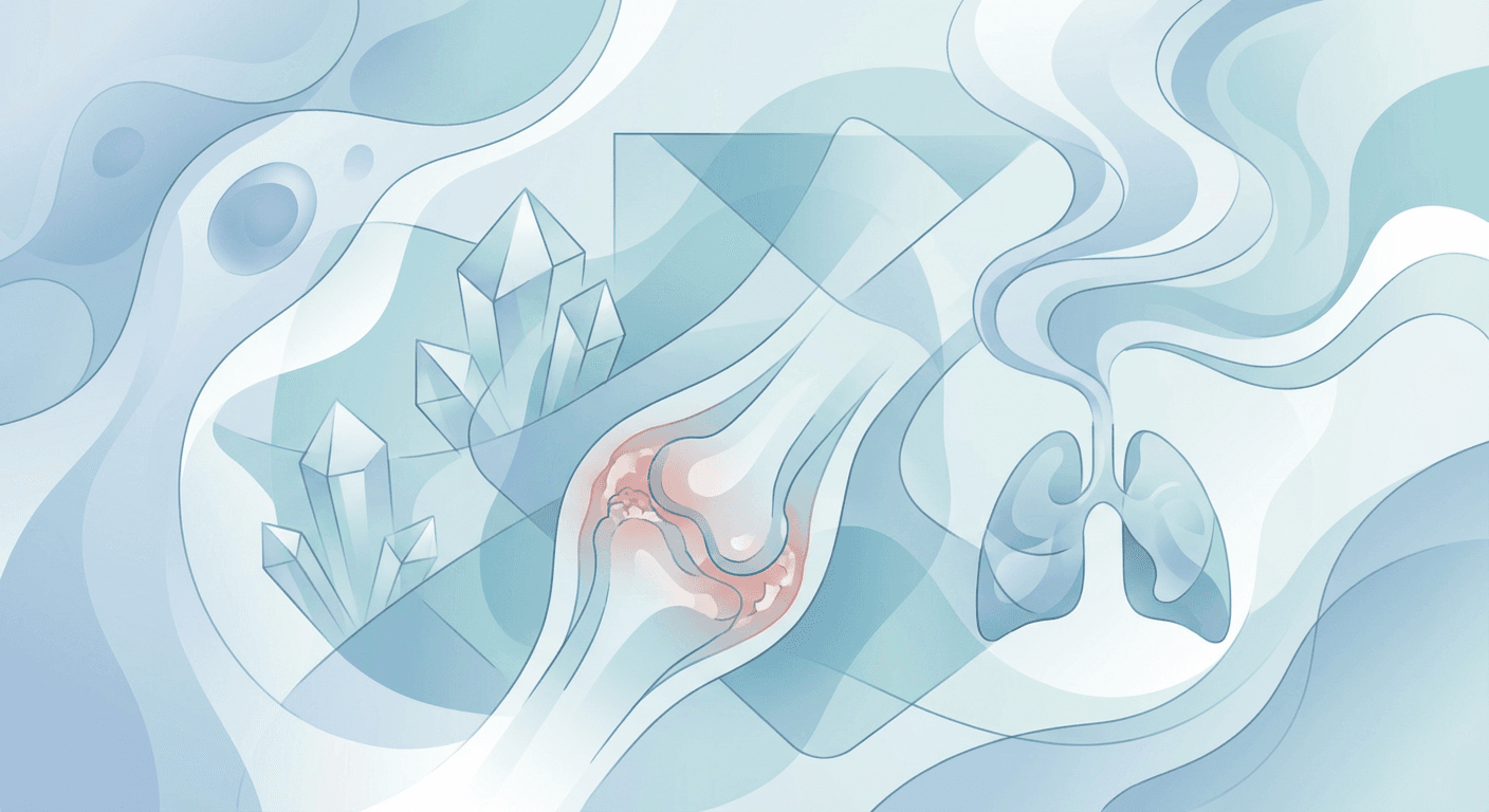 Medical illustration for PubMed 자료 기반 | 흡연이 통풍의 발생 위험이나 재발률을 높인다는 근거가 있나요? - Persly Health Information