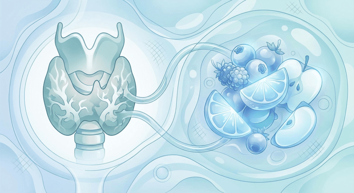 Medical illustration for Based on NIH | Does consuming grapefruit or other high-fiber fruits close to dosing reduce levothyroxine absorption and worsen thyroid control in people with Hashimoto's thyroiditis? - Persly Health Information
